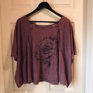 Mudd Purple Crop Top